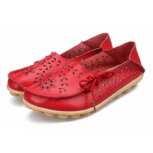 2017 Solid Women Flats Fashion Comfortable Moccasins Loafers Wild Cut-outs Women Casual Shoes Classic Driving Woman Shoes SAT431