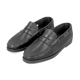 Black Monaco Penny Loafers