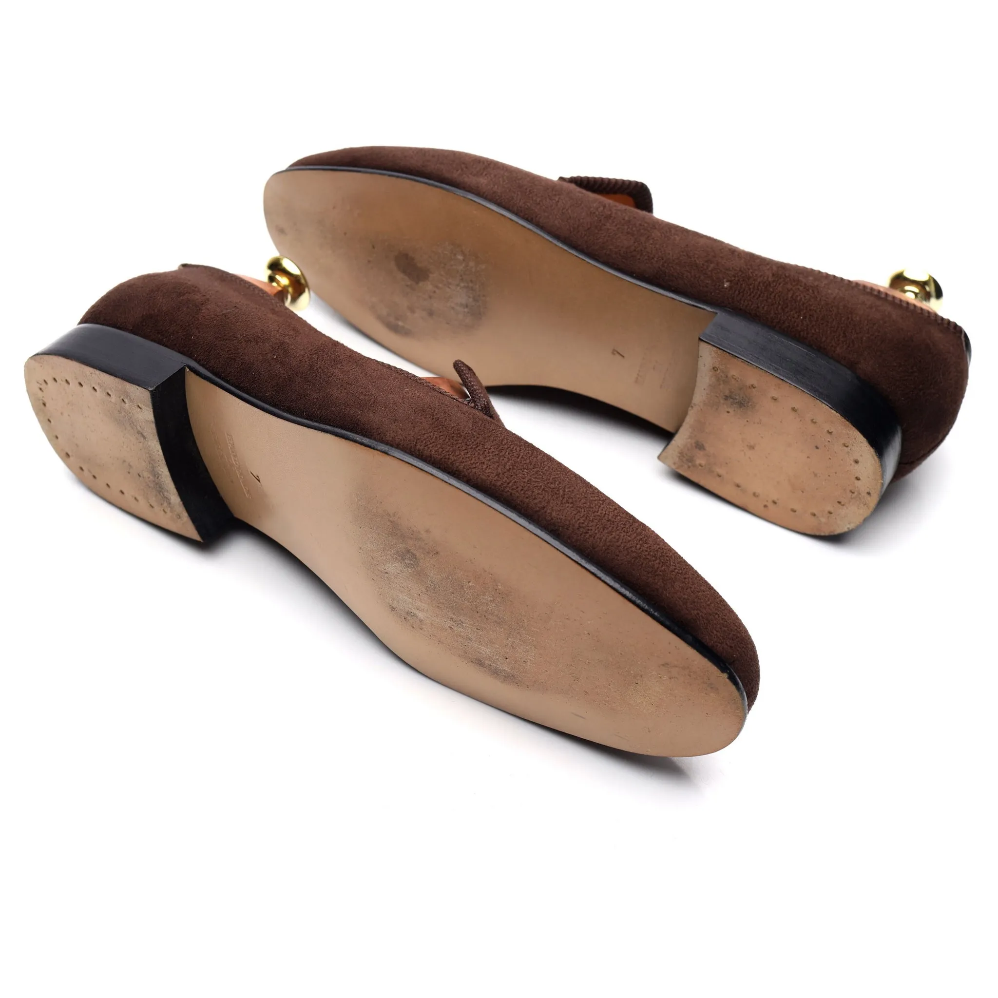 Bowhill & Elliott Brown Suede Slippers UK 7