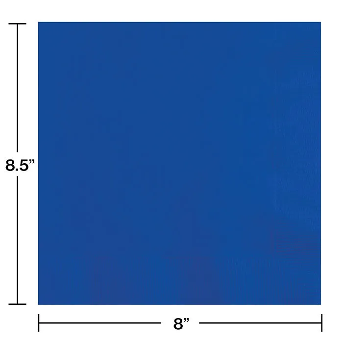 Bulk Cobalt Blue Dinner Napkins 3 Ply (250 per Case)