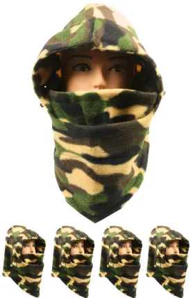 camouflage color fleece winter ski mask Case of 72