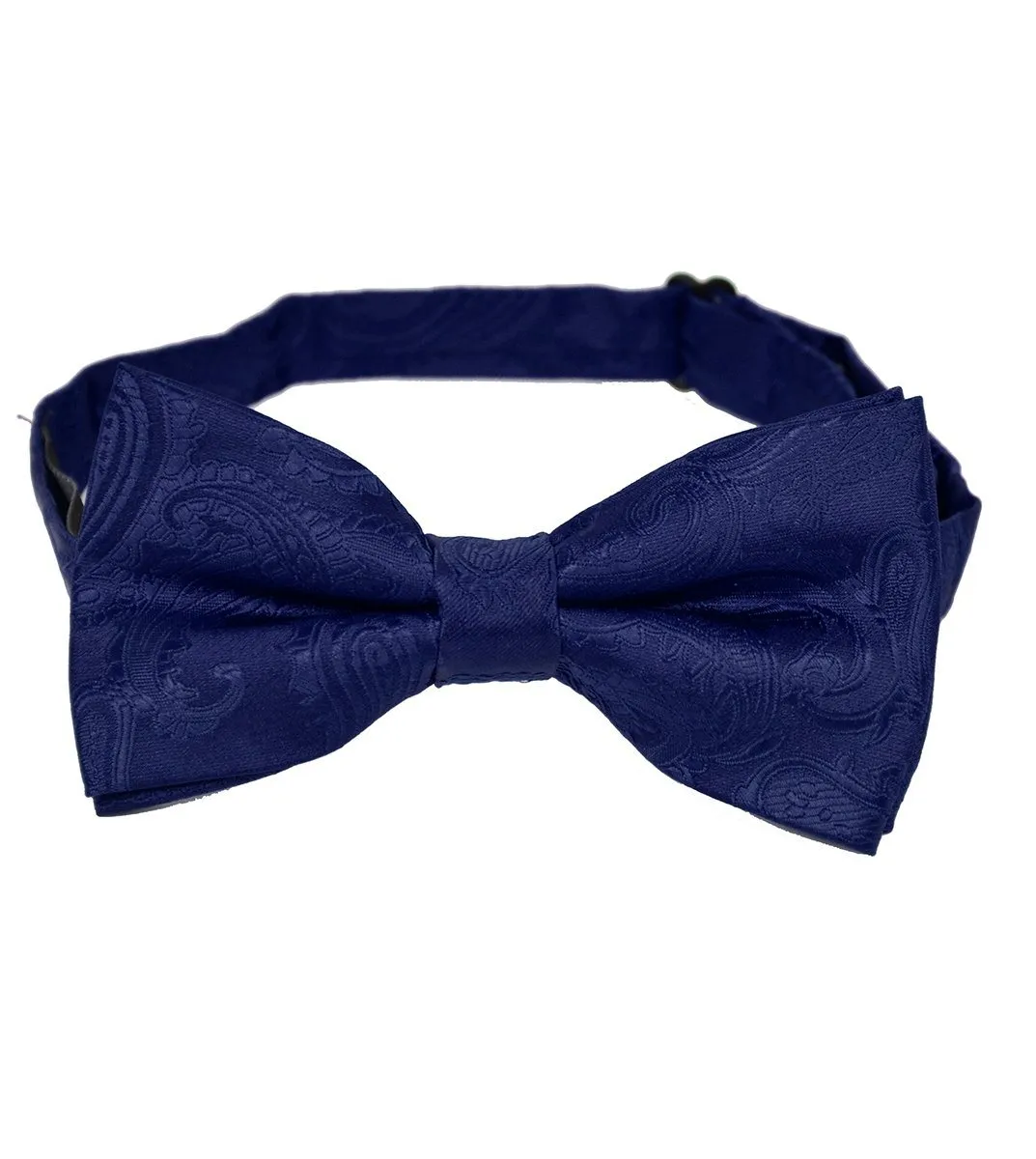 Classic Navy Blue Paisley Bow Tie