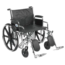 Drive Medical std24ecdda-elr Sentra EC Heavy Duty Wheelchair, Detachable Desk Arms, Elevating Leg Rests, 24"Seat