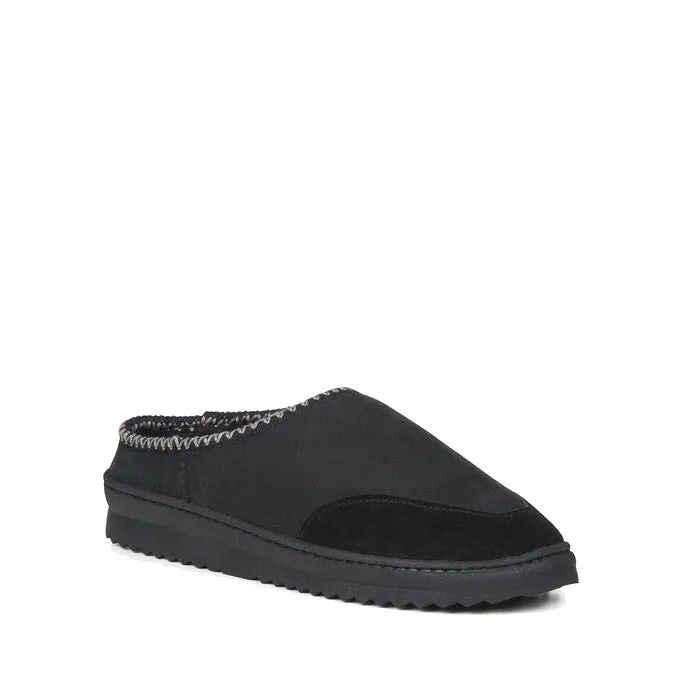 Emu Platinum Outback Scuff Black Sheepskin Slipper