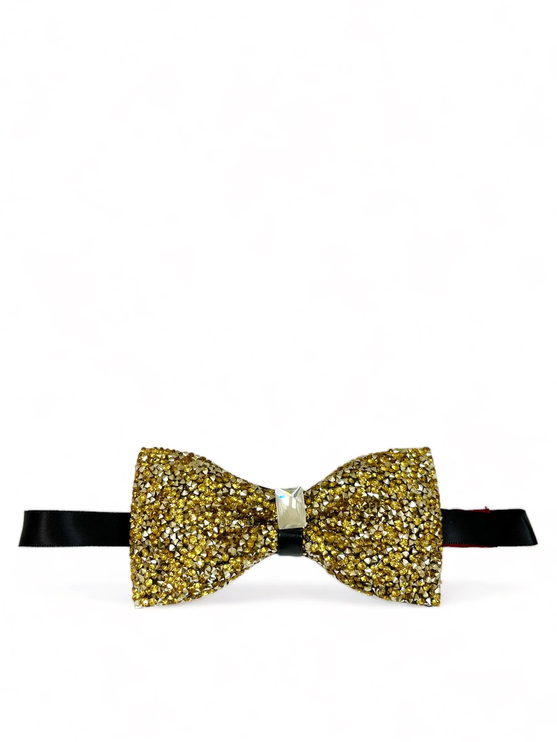 Formal Gold Crystal Bow Tie