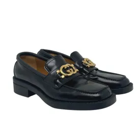 Gucci Interlocking GG Chunky Leather Loafers