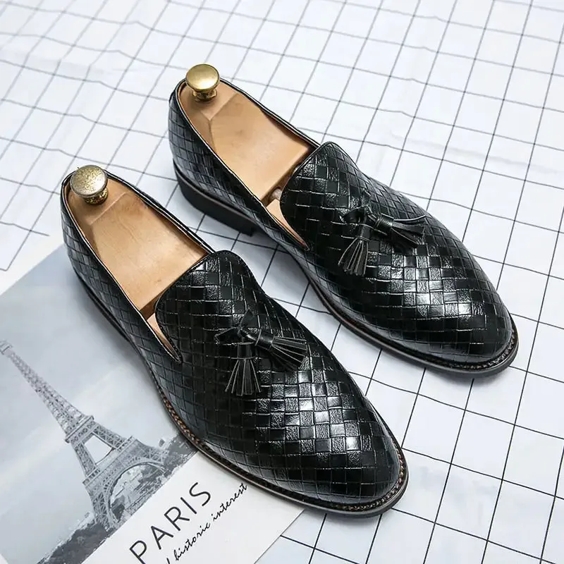 Luxury Italian Style Tassel Leather Loafers