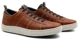 Martin Dingman Cameron Oiled Saddle Leather Sneakers / Chesnut