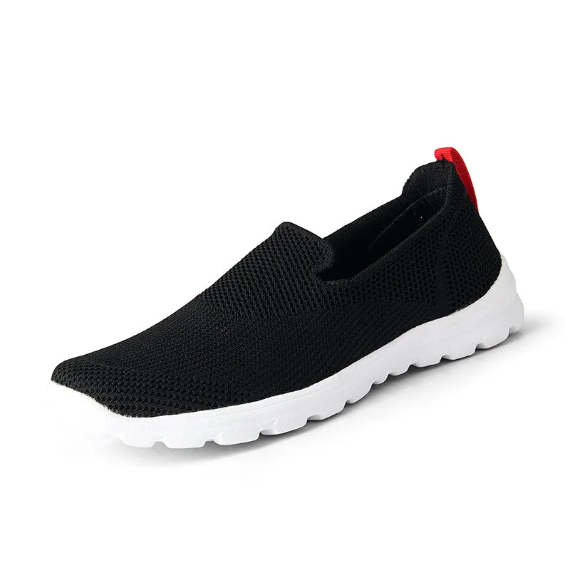 Men's Athletic Walking Shoes  Lightweight Casual Knit Slip on Sneakers