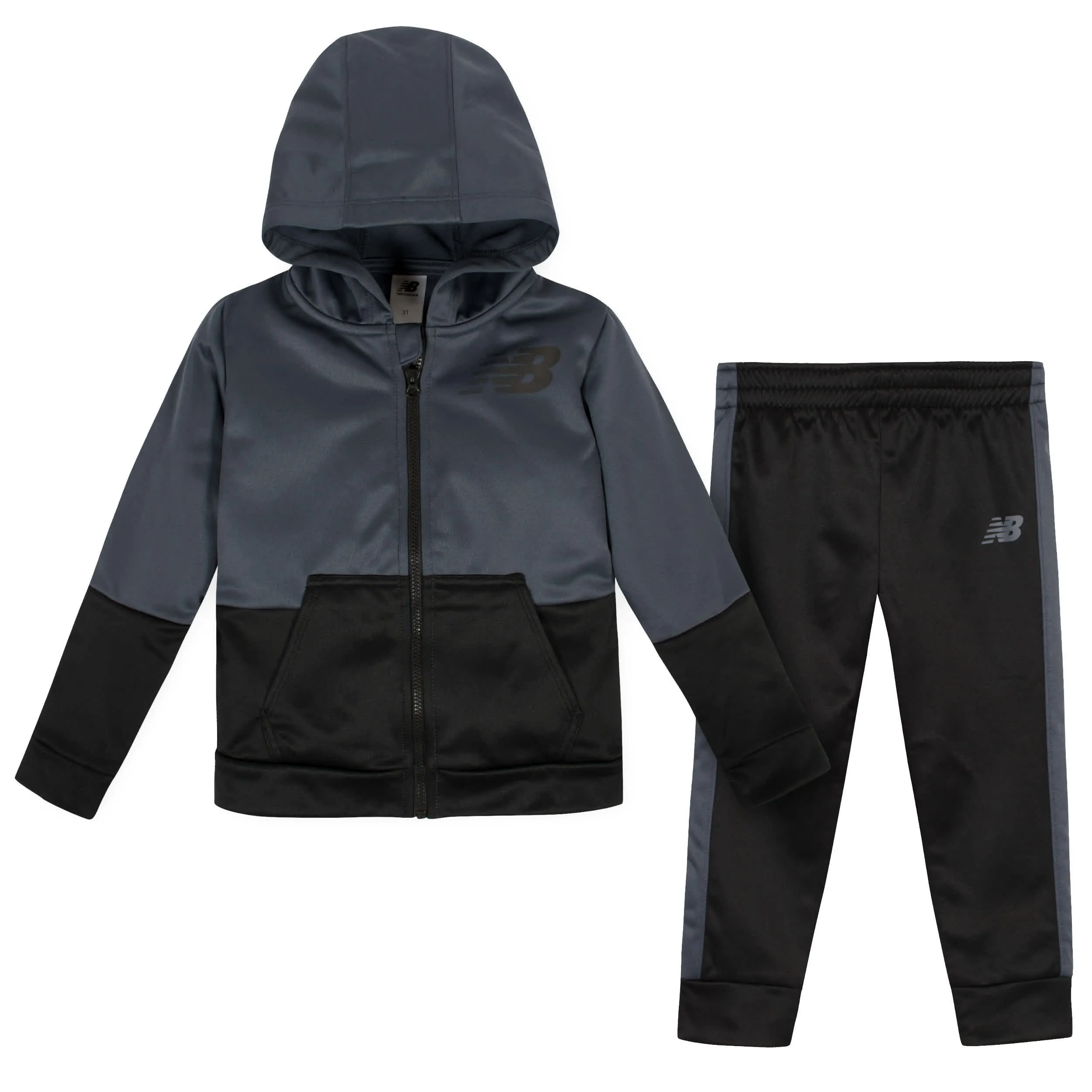 New Balance 2-Piece Girls Thunder/Black Fleece Jacket and Pant Set