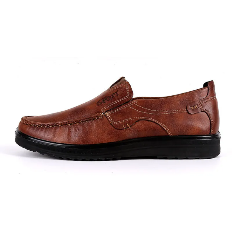 OCW Orthopedic Men Shoes Leather Breathable Moccasins Soft Low-top Loafers