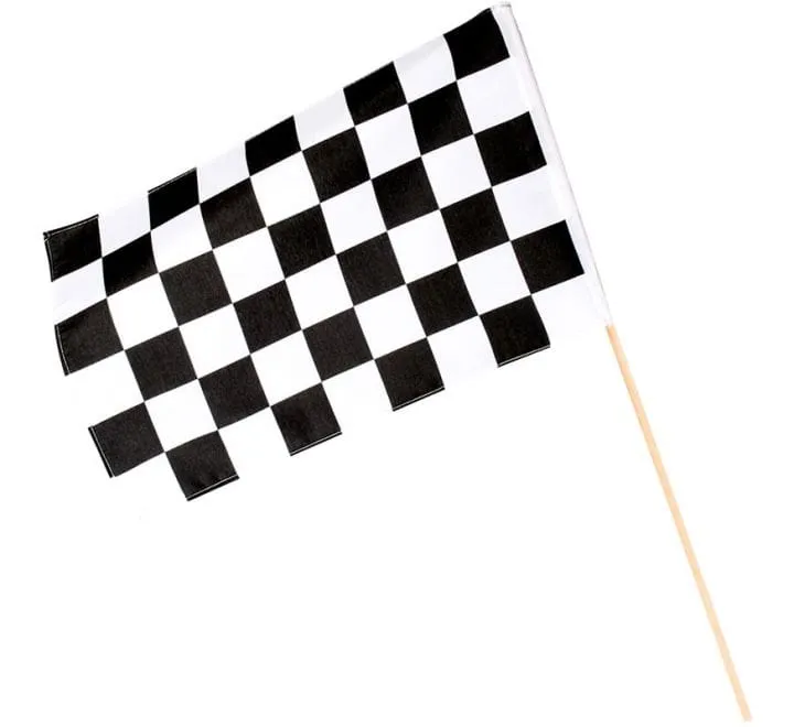 Racing Party Chequered Hand Flag