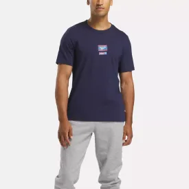 REEBOK MEN'S IDENTITY BADGE NAVY TEE