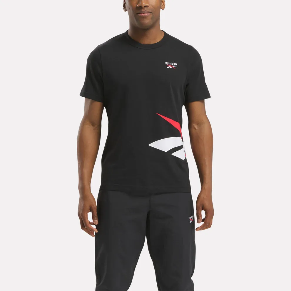 REEBOK MEN'S IDENTITY CROSS CHECK BLACK TEE