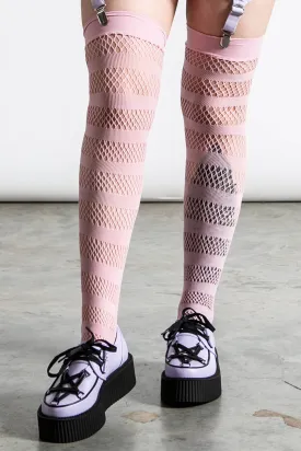 Shena Fishnet Stockings [PASTEL PINK]