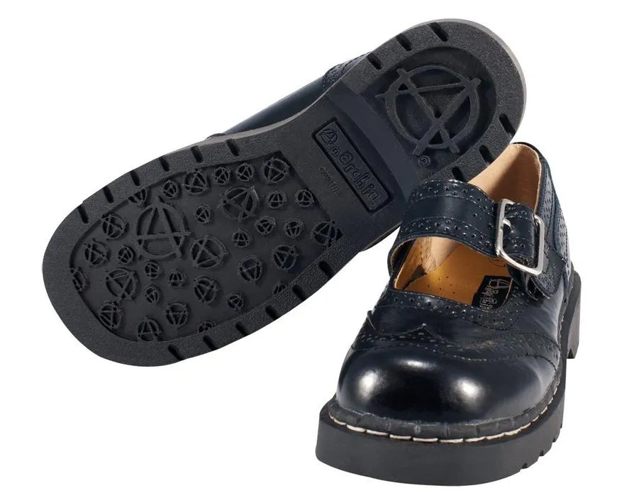 TUK Black Brogue Mary Jane T1002