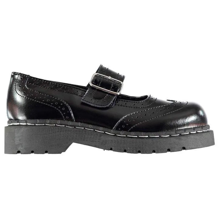 TUK Black Brogue Mary Jane T1002