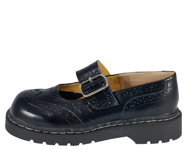 TUK Black Brogue Mary Jane T1002