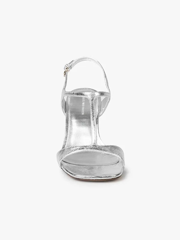 Virgo Heeled Sandal in Silver