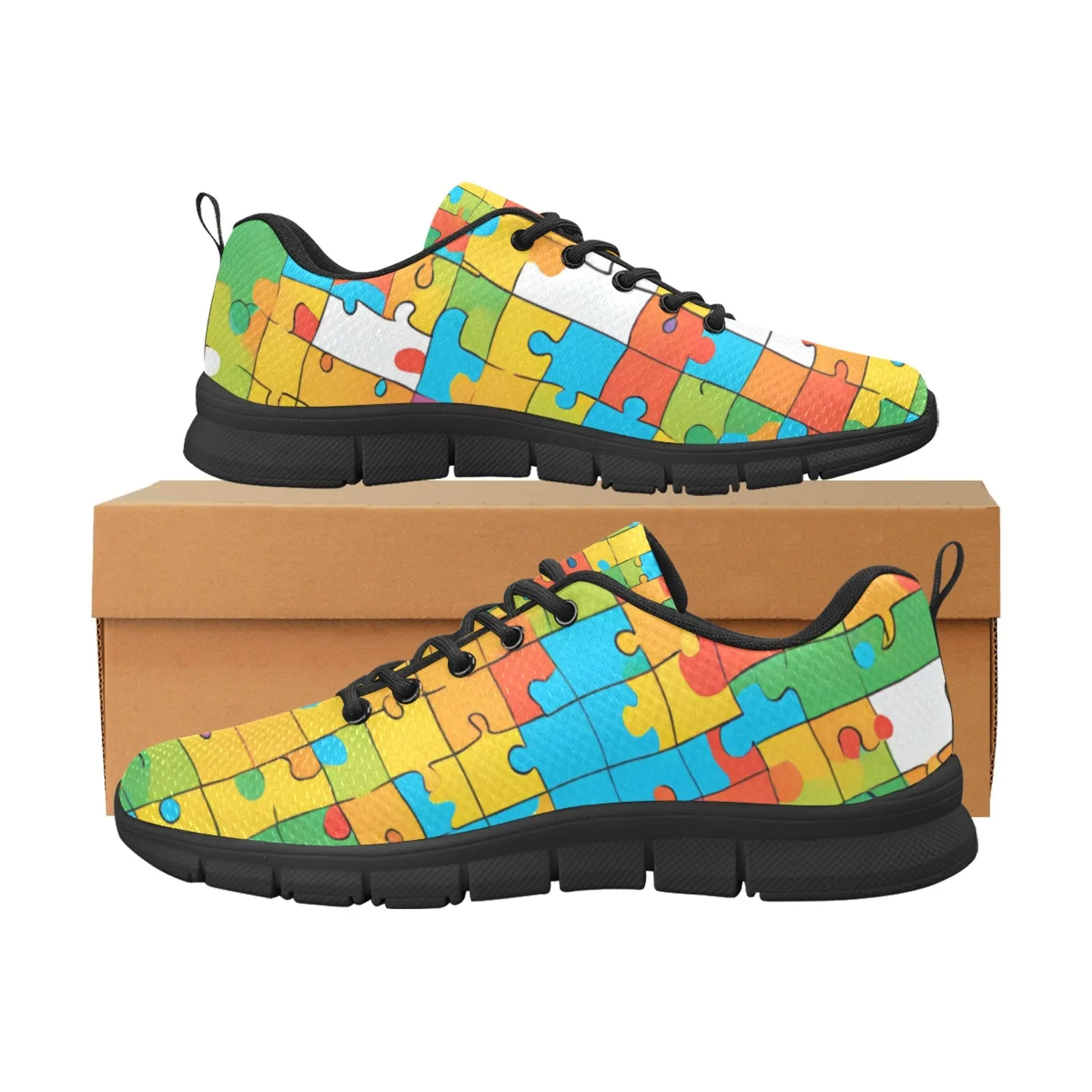 Women's Breathable Jigsaw Puzzle Sneakers